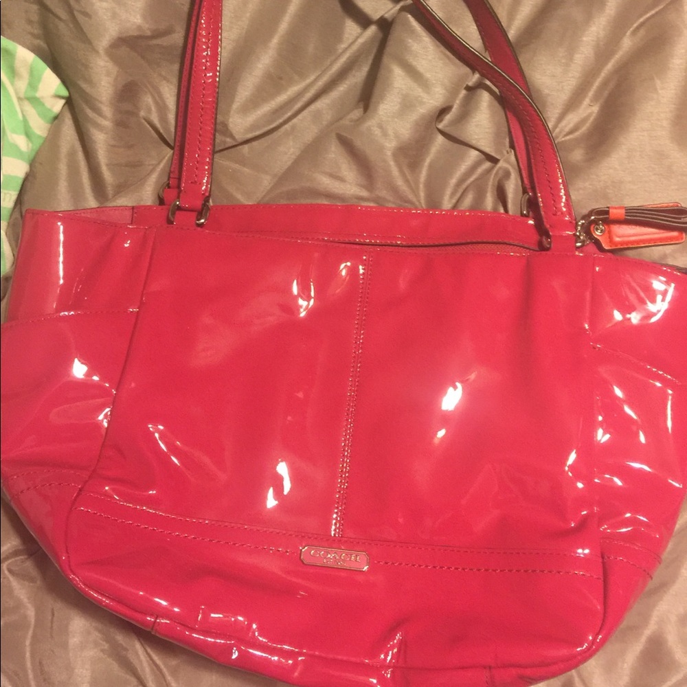 Hot pink coach purse